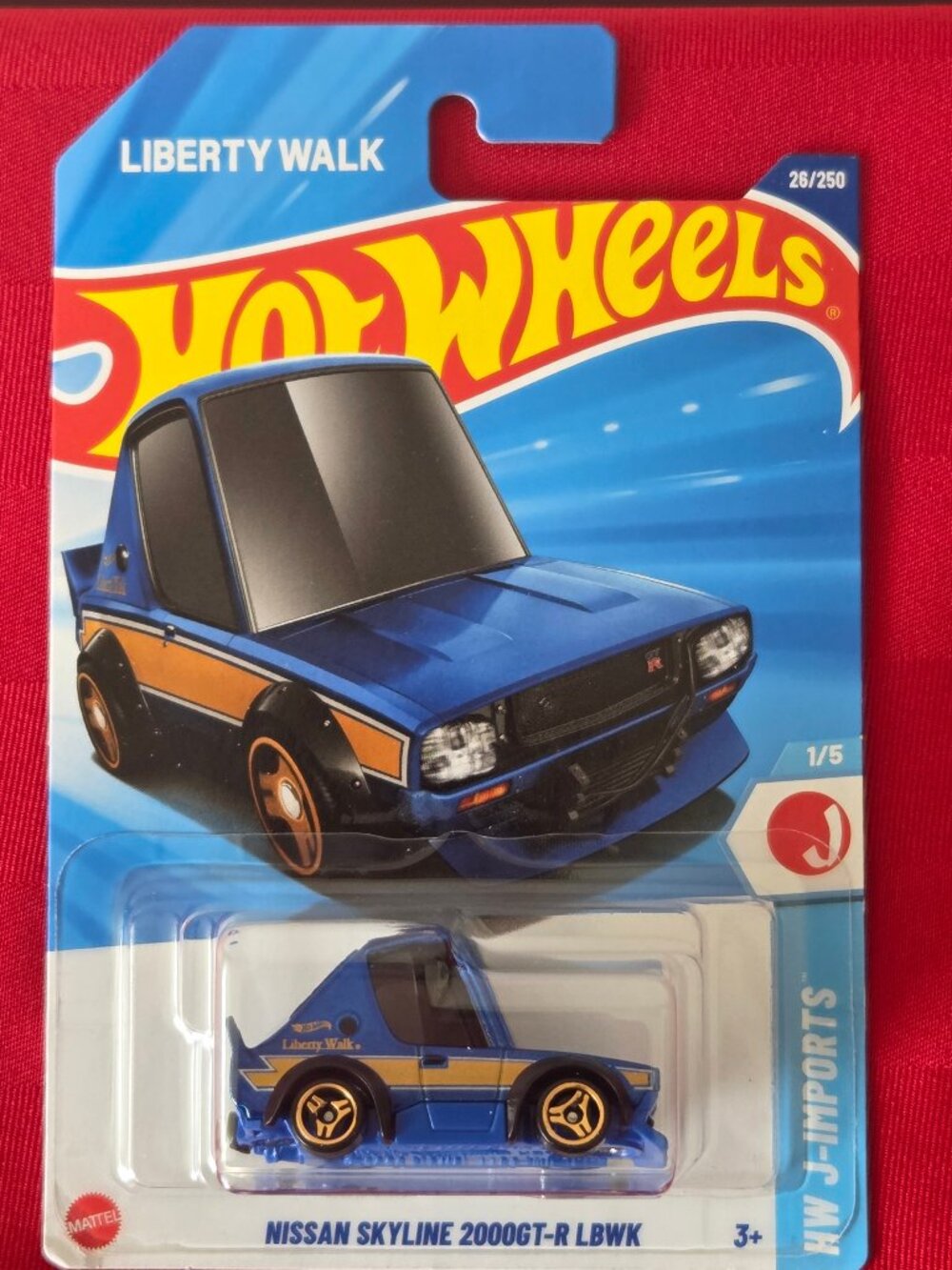 2024 HOT WHEELS, NISSAN SKYLINE 2000 GTR LIBERTY WALK, #1, MINT IN THE PACKAGE!!